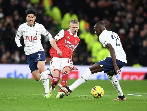 Arsenal's Zinchenko in Action: Battle of London - Arsenal vs. Tottenham (2022-23) Premier League Clash