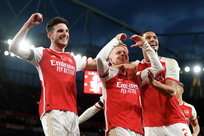 Framed Print : Arsenal's Zinchenko Hat-Trick: Triumphing Over Burnley (2023-24)