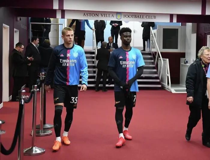 Framed Print : Arsenal's Zinchenko and Saka: Jubilant Victory Celebration at Villa Park Framed Print : Arsenal's Zinchenko and Saka: Jubilant Victory Celebration at Villa Park
