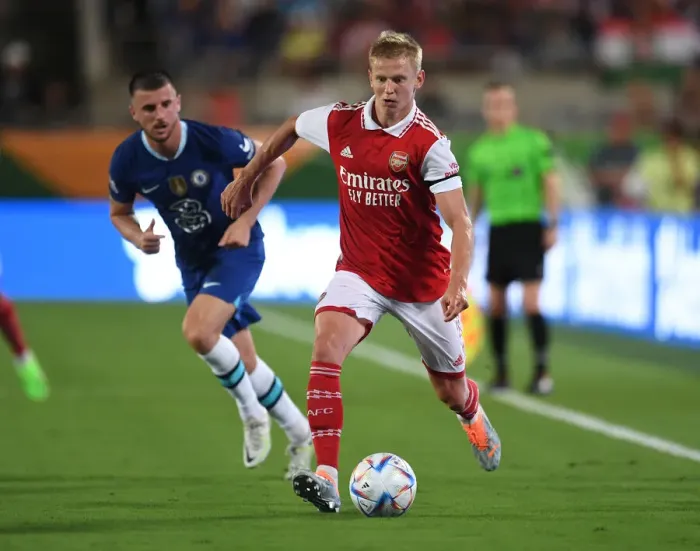 Framed Print : Arsenal's Zinchenko Shines: Arsenal vs. Chelsea - Florida Cup 2022-23: A Standout Performance by Oleksandr Zinchenko