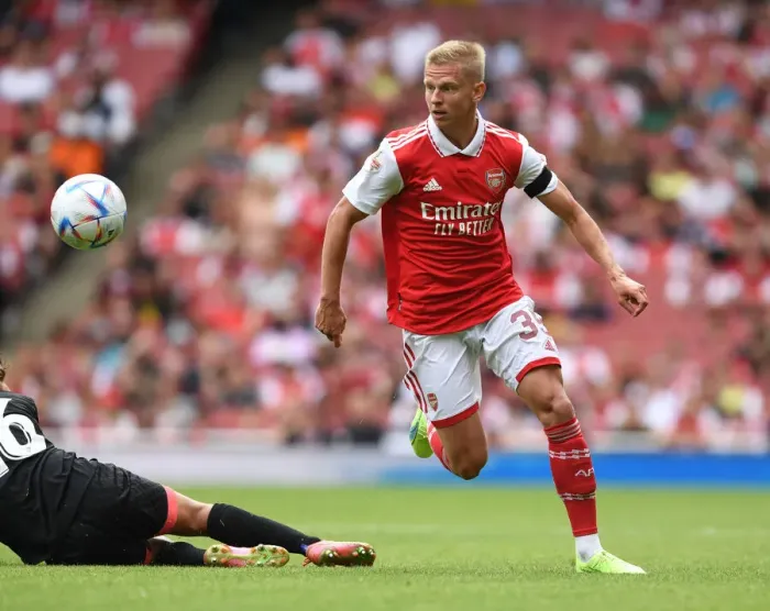 Framed Print : Arsenal's Zinchenko Shines: Arsenal vs Sevilla, Emirates Cup 2022