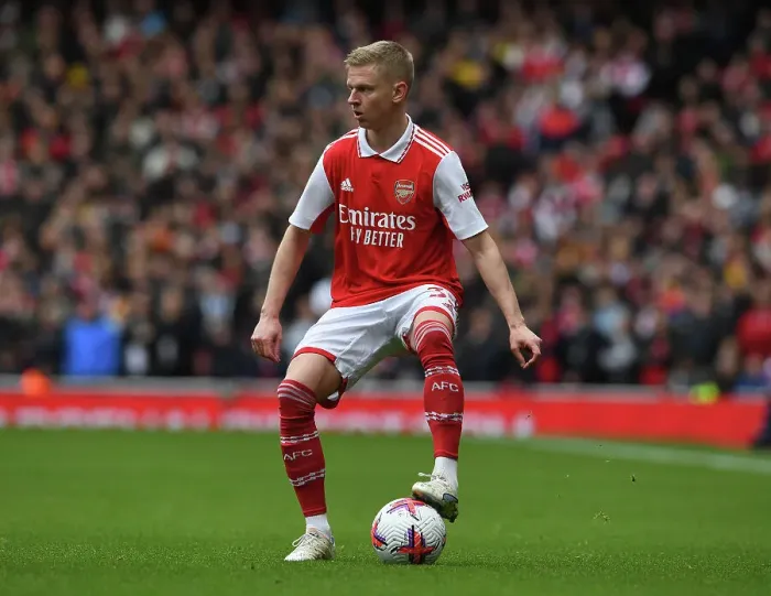 Framed Print : Arsenal's Zinchenko Shines in High-Stakes Arsenal v Leeds United Clash (2022-23)