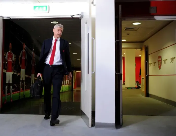 Framed Print : Arsene Wenger Arrives at Emirates Stadium before Arsenal vs West Bromwich Albion (2015-16)