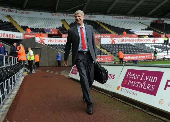 Framed Print : Arsene Wenger Arrives at Swansea City: Swansea v Arsenal, Premier League 2014-15 Framed Print : Arsene Wenger Arrives at Swansea City: Swansea v Arsenal, Premier League 2014-15