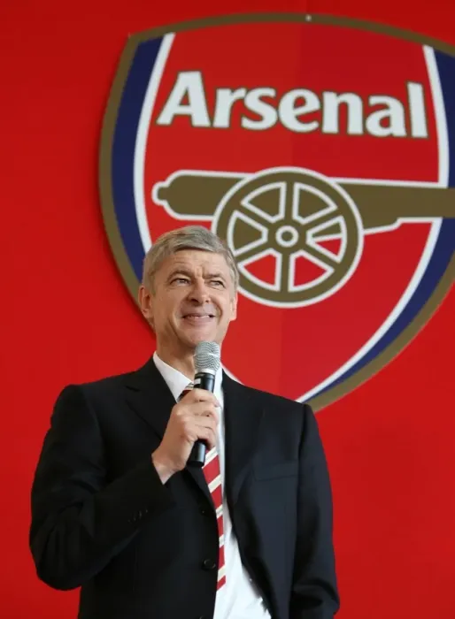 Framed Print : Arsene Wenger at Arsenal AGM, 2008 - Emirates Stadium