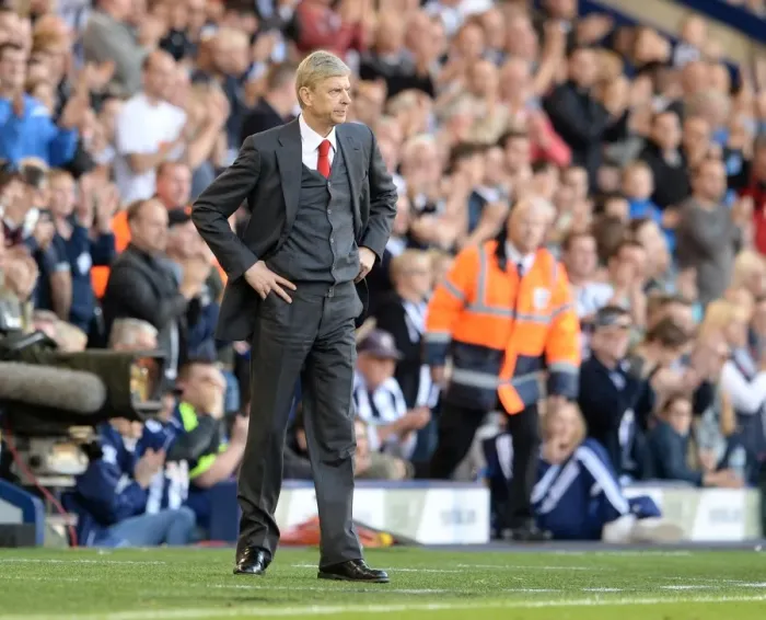 Framed Print : Arsene Wenger: Arsenal Boss Ahead of West Bromwich Albion Clash (2013-14)
