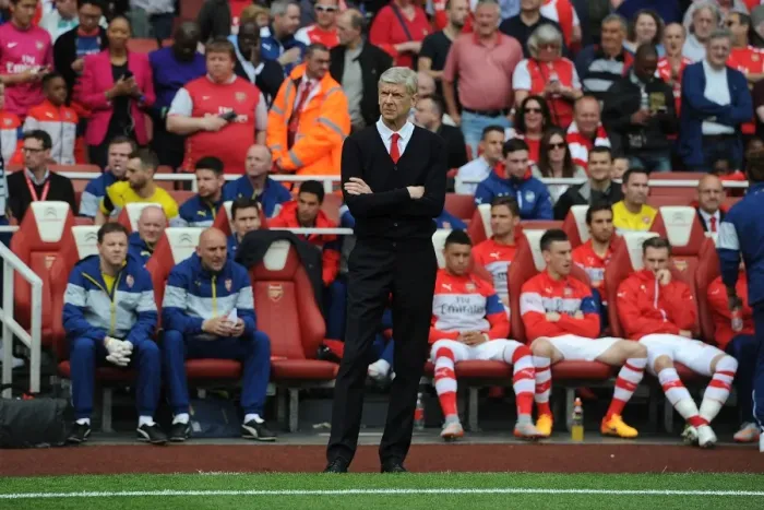 Framed Print : Arsene Wenger: Arsenal Boss Before Arsenal vs West Bromwich Albion, 2014-15 Premier League