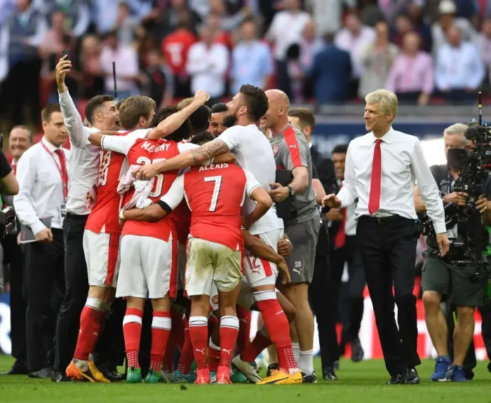 Framed Print : Arsene Wenger and Arsenal Celebrate FA Cup Victory over Chelsea Framed Print : Arsene Wenger and Arsenal Celebrate FA Cup Victory over Chelsea
