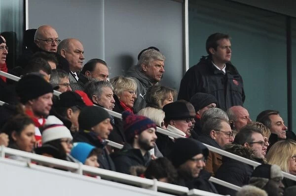 Arsene Wenger in the Arsenal Directors Box vs Hull City, Premier League 2016-17