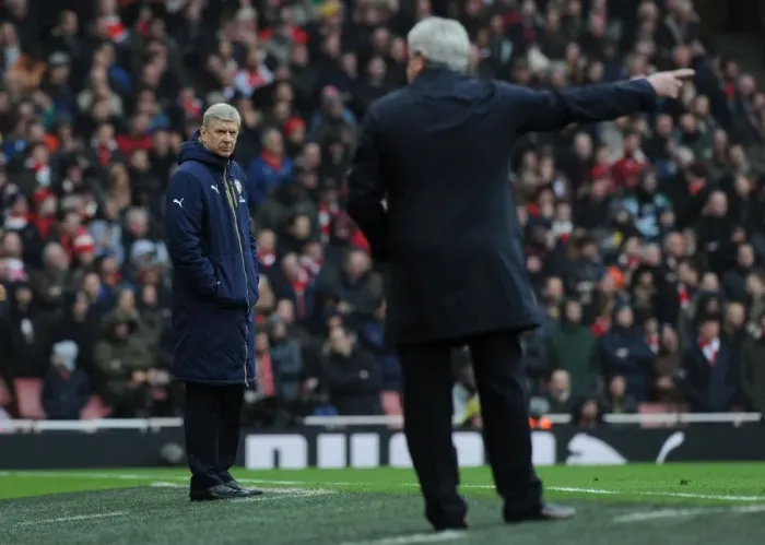 Framed Print : Arsene Wenger and Arsenal in FA Cup Battle against Hull City at The Emirates