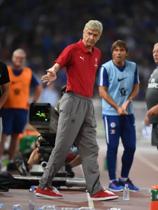 Framed Print : Arsene Wenger and Arsenal Face Chelsea in Beijing: Pre-Season Showdown