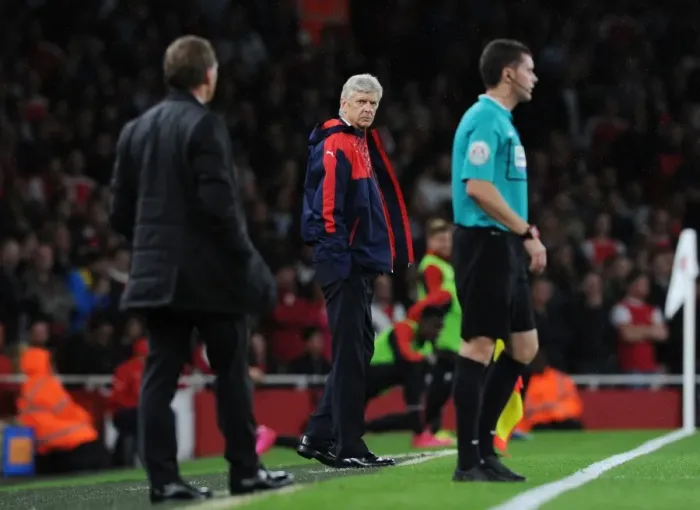 Framed Print : Arsene Wenger and Arsenal Face Liverpool in Premier League Clash (2015 / 16) Framed Print : Arsene Wenger and Arsenal Face Liverpool in Premier League Clash (2015 / 16)