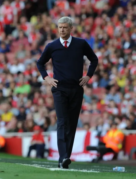 Framed Print : Arsene Wenger and Arsenal Face Off Against Stoke City in Premier League Clash (2015-16)