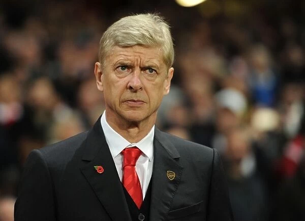 Arsene Wenger: Arsenal FC Manager Before Arsenal v RSC Anderlecht, UEFA Champions League (2014)