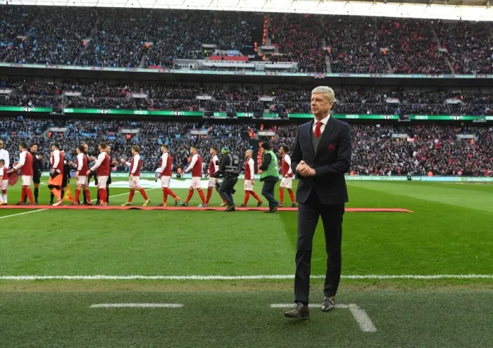 Framed Print : Arsene Wenger: Arsenal Manager at 2018 Carabao Cup Final vs Manchester City Framed Print : Arsene Wenger: Arsenal Manager at 2018 Carabao Cup Final vs Manchester City