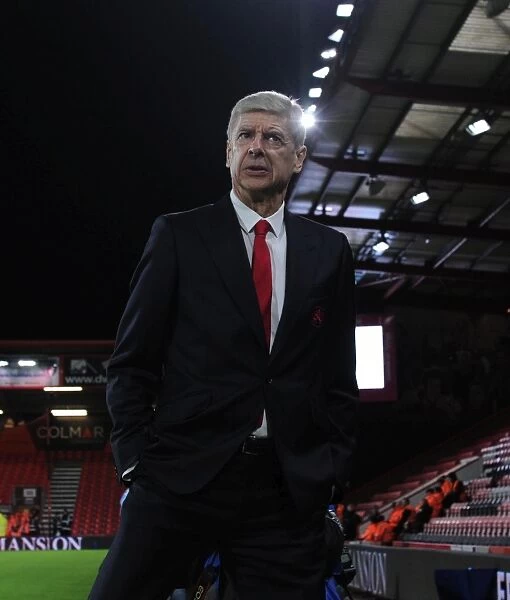 Arsene Wenger the Arsenal Manager. AFC Bournemouth 3: 3 Arsenal. The Vitality Stadium