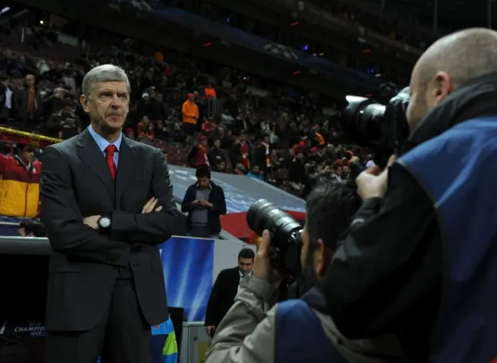 Framed Print : Arsene Wenger: Arsenal Manager Ahead of Galatasaray Clash in UEFA Champions League, Istanbul, 2014