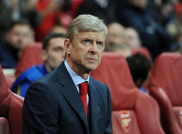 Arsene Wenger the Arsenal Manager. Arsenal 1: 2 Borussia Dortmund. UEFA Champions League