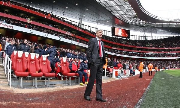 Arsene Wenger the Arsenal Manager. Arsenal 2: 2 Everton. Barclays Premier League