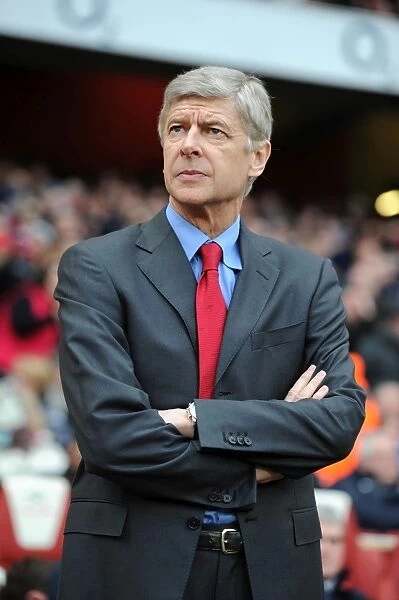 Arsene Wenger the Arsenal Manager. Arsenal 3: 0 Wigan Athletic. Barclays Premier League