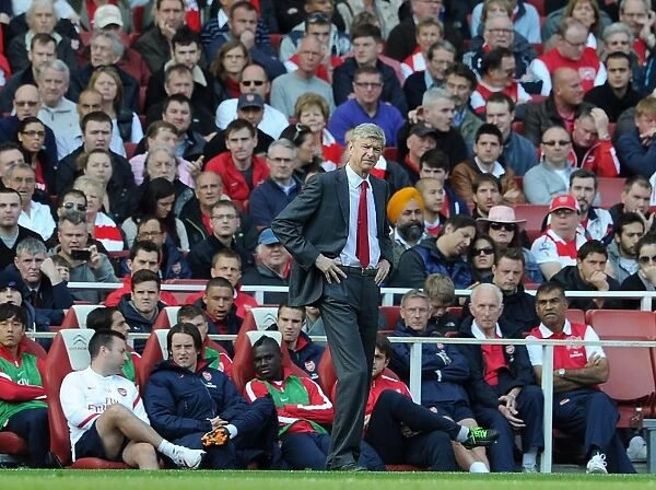 Arsene Wenger the Arsenal Manager. Arsenal 3: 1 Stoke City. Barclays Premier League