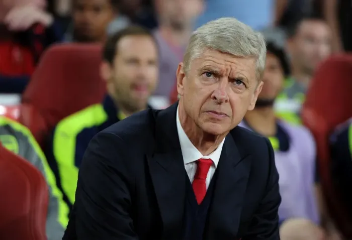 Framed Print : Arsene Wenger: Arsenal Manager Before Arsenal vs. FC Basel UEFA Champions League Match (2016-17)