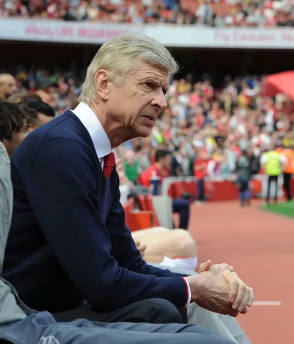 Framed Print : Arsene Wenger: Arsenal Manager Before Arsenal vs. Everton, 2016-17