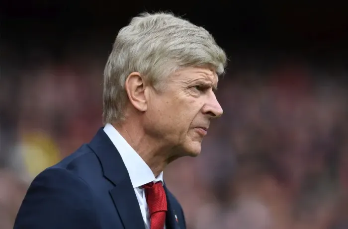 Framed Print : Arsene Wenger: Arsenal Manager before Arsenal vs. Brighton & Hove Albion, 2017-18 Premier League