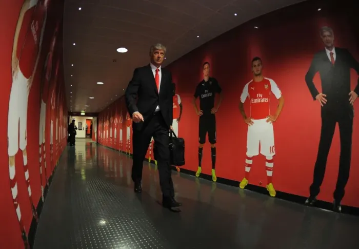 Framed Print : Arsene Wenger: Arsenal Manager Before Arsenal vs Chelsea (2015)