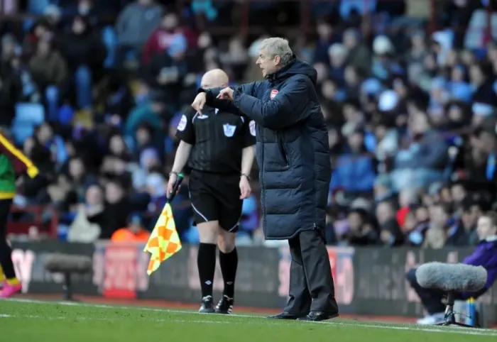 Framed Print : Arsene Wenger the Arsenal Manager. Aston Villa 2: 4 Arsenal. Barclays Premier League Framed Print : Arsene Wenger the Arsenal Manager. Aston Villa 2: 4 Arsenal. Barclays Premier League