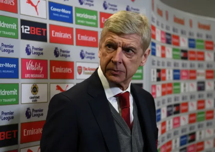 Framed Print : Arsene Wenger: Arsenal Manager Awaits Manchester City Challenge (Arsenal v Manchester City, Premier League 2017-18)