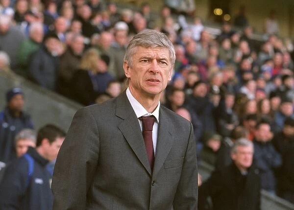 Arsene Wenger the Arsenal Manager. Blackburn Rovers 1:0 Arsenal. FA Premiership