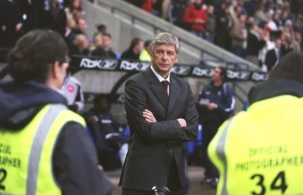 Arsene Wenger the Arsenal manager. Bolton Wanderers 2:0 Arsenal. FA Premiership