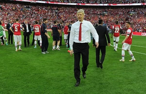 Arsene Wenger, Arsenal Manager, Celebrates FA Cup Victory over Hull City