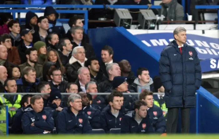 Framed Print : Arsene Wenger the Arsenal Manager. Chelsea 2: 0 Arsenal. Barclays Premier League