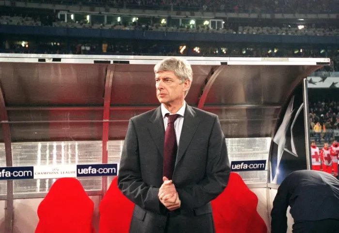 Framed Print : Arsene Wenger, Arsenal Manager in Deep Focus at the UEFA Champions League Quarterfinal against Juventus, 0:0, 2nd Leg, Stadio Delle Alpi, Turin, Italy, 5 / 4 / 06