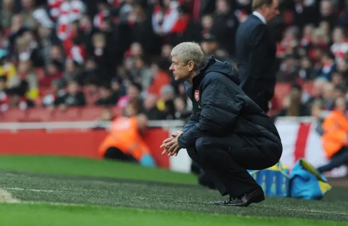 Framed Print : Arsene Wenger: Arsenal Manager in Defeat against Tottenham Hotspur, Emirates Stadium, Premier League 2010-11