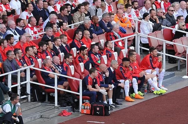 Arsene Wenger the Arsenal Manager in the dug out