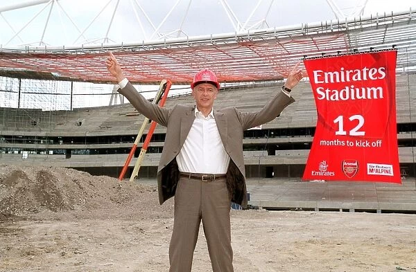 Arsene Wenger the Arsenal Manager. Emirates Stadium Topping Out Ceremony