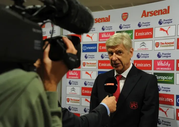 Framed Print : Arsene Wenger: Arsenal Manager at Emirates Stadium before Arsenal vs. Liverpool, Premier League 2016-17