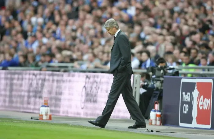 Framed Print : Arsene Wenger: Arsenal Manager Faces Defeat Against Chelsea in FA Cup Semi-Final at Wembley Stadium, 2009
