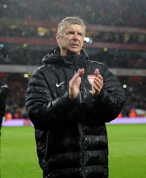 Arsene Wenger the Arsenal Manager during the lap of appreciation at the end of the match