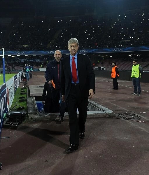 Arsene Wenger: Arsenal Manager at Napoli's Stadio San Paolo (UEFA Champions League 2013-14)