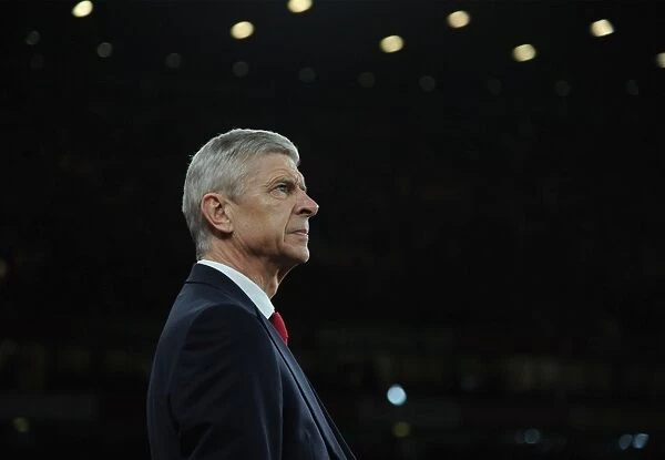 Arsene Wenger, Arsenal Manager: Pre-Match Focus at Emirates Stadium (Arsenal vs Manchester City, Premier League 2015-16)
