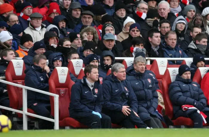Framed Print : Arsene Wenger the Arsenal Manager sits with Colin Lewin (Physio) and Pat Rice Framed Print : Arsene Wenger the Arsenal Manager sits with Colin Lewin (Physio) and Pat Rice