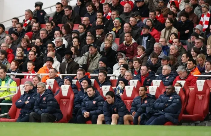 Framed Print : Arsene Wenger the Arsenal Manager sits in the dug out. Arsenal 2: 0 Sunderland Framed Print : Arsene Wenger the Arsenal Manager sits in the dug out. Arsenal 2: 0 Sunderland