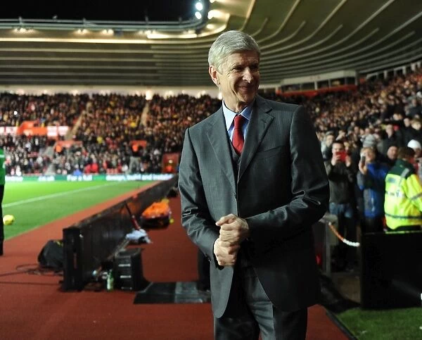 Arsene Wenger the Arsenal Manager. Southampton 2: 2 Arsenal. Barclays Premier League