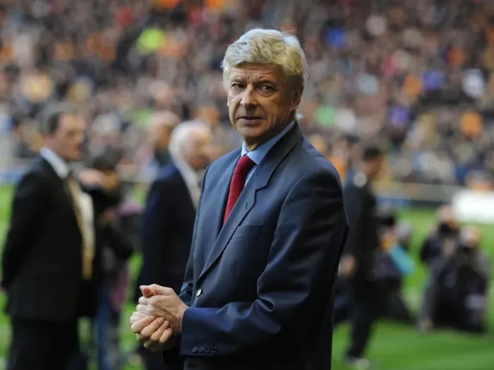 Framed Print : Arsene Wenger: Arsenal Manager at Wolverhampton Wanderers, 2011-12 Premier League