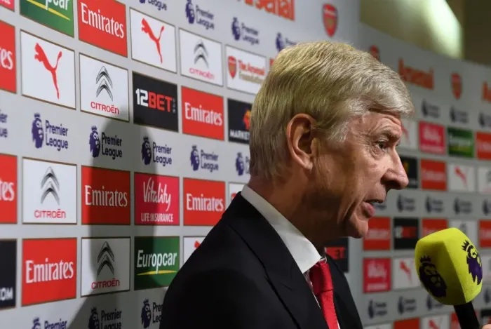 Framed Print : Arsene Wenger: Arsenal Manager's Pre-Match Interview Ahead of Arsenal vs. Watford (2016-17)