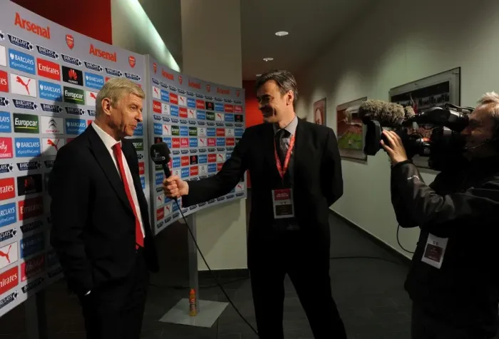 Framed Print : Arsene Wenger - Arsenal Manager's Pre-Match Interview vs Newcastle United (2015-16) Framed Print : Arsene Wenger - Arsenal Manager's Pre-Match Interview vs Newcastle United (2015-16)